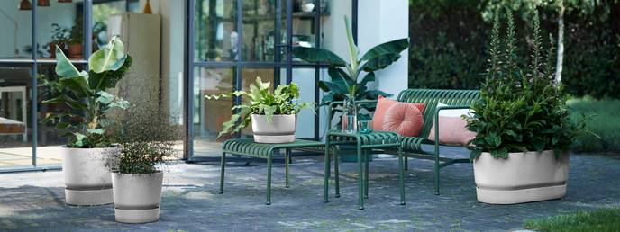 greenville pflanzgefäß 80cm rollen living beton